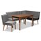 Baxton Studio Dining Nook, 47.25 W, 27.75 H, Wood, Grey/Walnut Brown 214-11960-11959-9305-ZORO - alternate 5